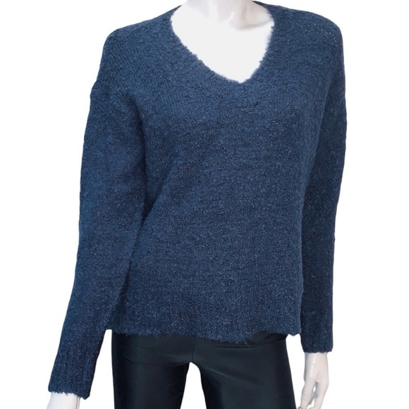 MICHAEL Michael Kors V-Neck Blue Knit Sweater - Picture 2 of 5